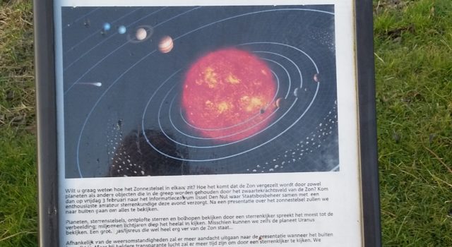 Informatiebord zonnestelsel
