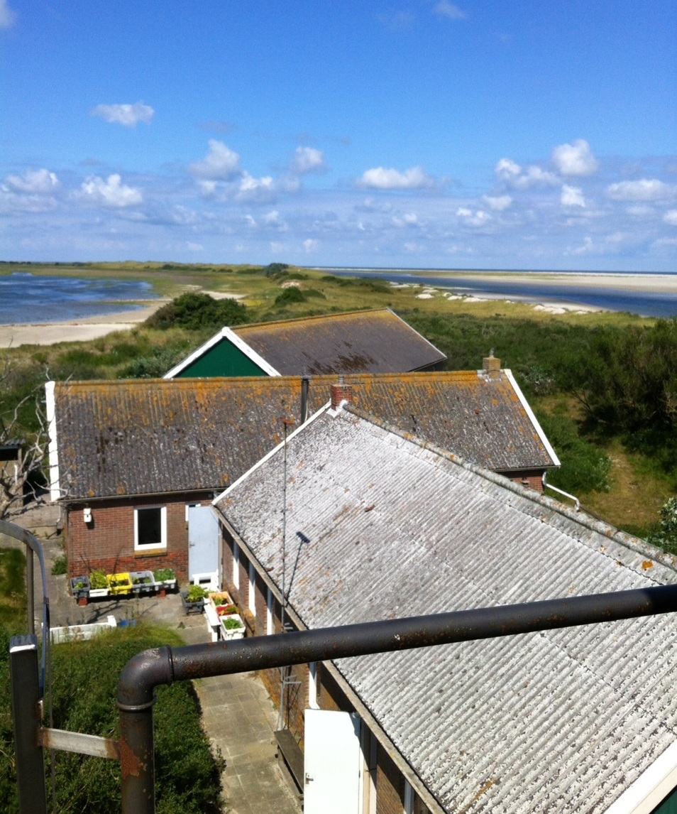 Vogelwachtershuis op Rottumerplaat, augustus 2014