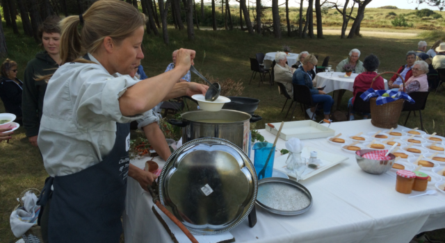 Diner met de bewoners van de stillen